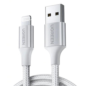 UGREEN ALU CASE BRAIDED LIGHTNING CABLE 1M (SILVER)