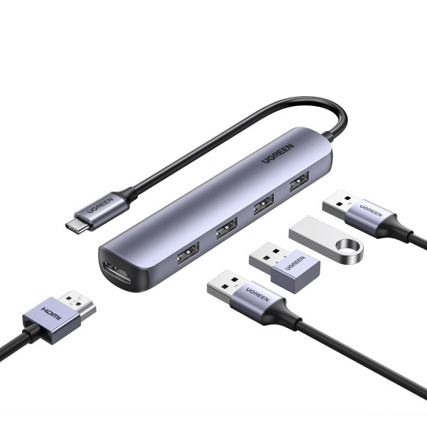 UGREEN USB-C TO 4x USB 3.0 + HDMI ADAPTER