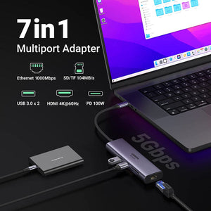 UGREEN 7-IN-1 USB-C MULTIFUNCTION ADAPTER