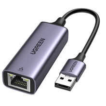 Load image into Gallery viewer, UGREEN USB TO RJ45 ETHERNET ADAPTER ALUMINUM CASE (SPACE GRAY)