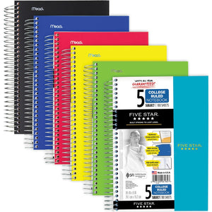 MEAD 5 SUBJECT NOTEBOOK COLLEGE RULED