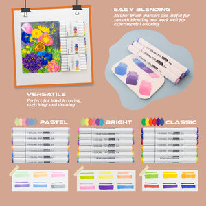 BAZIC 6 PRIMARY COLORS DUAL TIP SKETCH MARKERS
