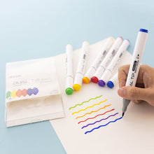 Load image into Gallery viewer, BAZIC 6 PRIMARY COLORS DUAL TIP SKETCH MARKERS