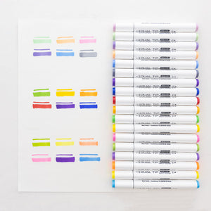 BAZIC 6 PRIMARY COLORS DUAL TIP SKETCH MARKERS