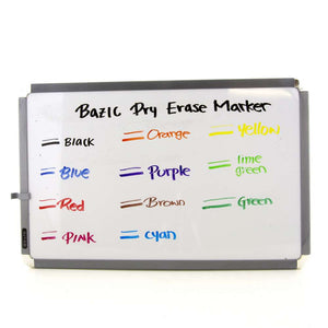 BAZIC Chisel Tip Assorted Color Dry-Erase Markers (12/Pack)