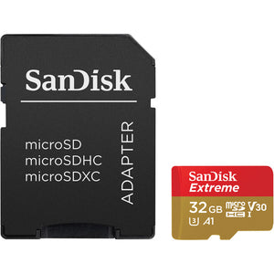 Sandisk Extreme U3 32GB Micro-SD + Adp CL10 - 100mb/s Read