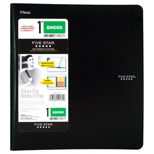 FIVE STAR CUSTOM POLY BINDER 1-1/2" ASST