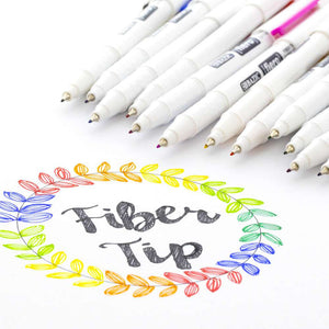 BAZIC FIERO ASSORTED COLOR FIBER TIP FINELINER PEN (4/PACK)