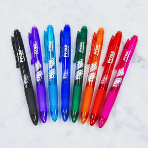 BAZIC FRIZZ ASSORTED COLOR ERASABLE GEL RETRACTABLE PEN WITH GRIP (3/PACK)