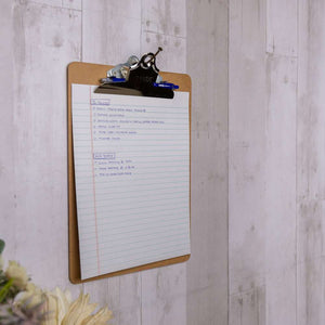BAZIC Hardboard Clipboard w/ Sturdy Spring Clip - Memo Size