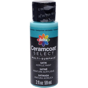 2OZ CERAMCOAT SELECT MULTI-SURFACE ACRYLIC PAINT IN TRUE TURQOISE