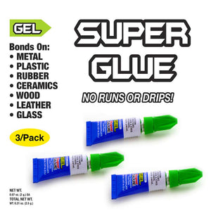 BAZIC Super Glue Gel 0.07 oz (2g)(3/Pack)