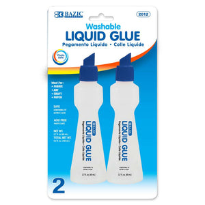BAZIC Clear Glue 2.7 FL OZ (80 mL)(2/Pack)