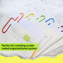 Load image into Gallery viewer, BAZIC MEGA (100mm) COLOR PAPER CLIPS (10/PACK)
