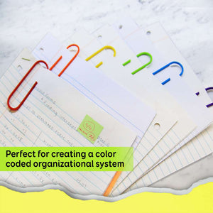 BAZIC MEGA (100mm) COLOR PAPER CLIPS (10/PACK)