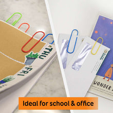 Load image into Gallery viewer, BAZIC MEGA (100mm) COLOR PAPER CLIPS (10/PACK)