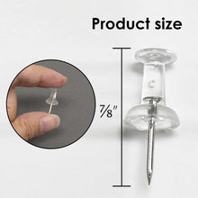 Load image into Gallery viewer, BAZIC Push Pins Clear Transparent (100/Pack)