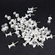 Load image into Gallery viewer, BAZIC Push Pins Clear Transparent (100/Pack)
