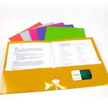 Load image into Gallery viewer, BAZIC 2-Pockets Portfolios - Metallic Color