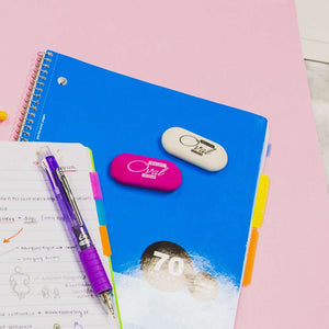 BAZIC Oval Eraser Bright Color (4/Pack)