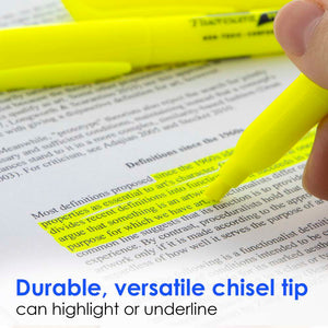 BAZIC Pen Style Fluorescent Highlighter Asst Color w/ Pocket Clip (5/Pack)