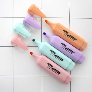 BAZIC PASTEL HIGHLIGHTER w/POCKET CLIP (3/PACK)