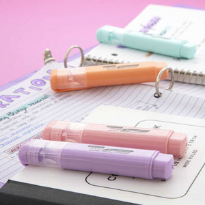 BAZIC PASTEL HIGHLIGHTER w/POCKET CLIP (3/PACK)