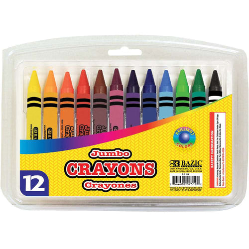 BAZIC JUMBO CRAYONS 12