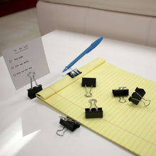 Load image into Gallery viewer, BAZIC Medium 1 -1/4 (32mm) Black Binder Clip (12/Pack)