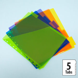 BAZIC Pockets Dividers w/ 5-Insertable Color Tabs