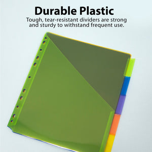 BAZIC Pockets Dividers w/ 5-Insertable Color Tabs