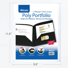 Load image into Gallery viewer, BAZIC Poly Portfolio View Cover w/ 2-Pocket