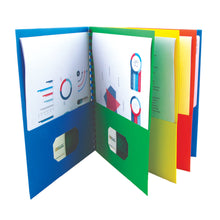 Load image into Gallery viewer, BAZIC 8-Pockets Portfolios Folder w/ View Cover