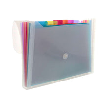Load image into Gallery viewer, BAZIC Expanding File Letter Size Rainbow Poly 7-Pocket