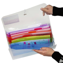 Load image into Gallery viewer, BAZIC Expanding File Letter Size Rainbow Poly 7-Pocket