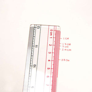 BAZIC Plastic Ruler Claro Transparent 12" (30cm)