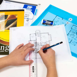 BAZIC Plastic Ruler Claro Transparent 12" (30cm)