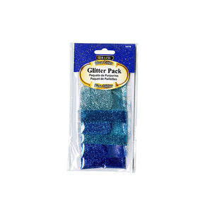 BAZIC 0.07 oz (2g) 6 BLUE COLOR GLITTER PACK