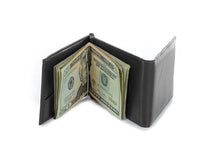 Load image into Gallery viewer, BLACK 3 FOLD MONEY CLIP WALLET