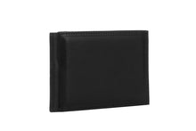 Load image into Gallery viewer, BLACK 3 FOLD MONEY CLIP WALLET