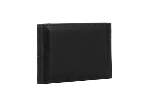 BLACK 3 FOLD MONEY CLIP WALLET