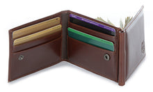 Load image into Gallery viewer, BROWN 3 FOLD MONEY CLIP WALLET