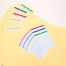 Load image into Gallery viewer, BAZIC ASSORTED COLOR FILE FOLDER LABEL (126/PACK)