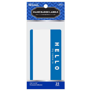 BAZIC "HELLO MY NAME IS" NAME BADGE