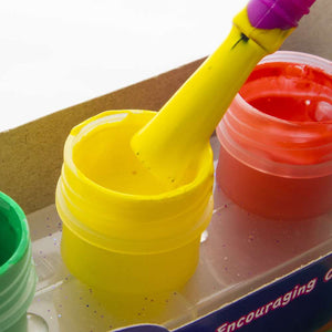 BAZIC 0.6 FL OZ (18ml) 4 COLOR POSTER PAINT W/BRUSH
