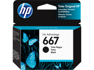 HP 667 BLACK INK CARTRIDGE