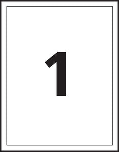 Avery® 30605 8 1/2" x 11" White Full-Sheet Laser Labels - 100/Box