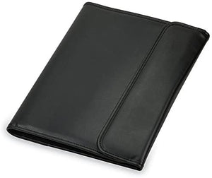 CHARCOAL MATRIX PADFOLIO WITH SNAP COVER AND HOLDER