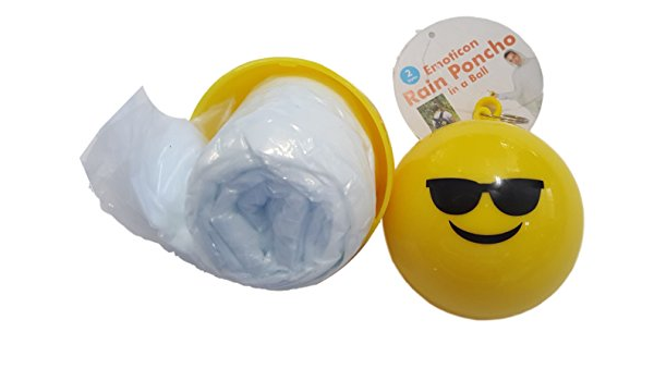 Emoticon Rain Poncho in a Ball