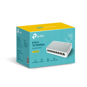 TP-LINK TL-SF1008D 10/100Mbps 8-Port Unmanaged Desktop Switch, Power-saving